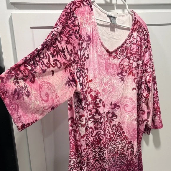 Catherines Pink and Purple Patterned Tunic - Picture 6 of 7